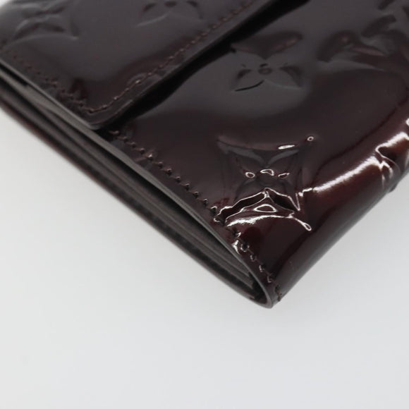 LOUIS VUITTON Monogram Vernis Portefeuille Sarah Long Wallet Rouge Favist M91521 LV Auth 194392A