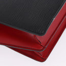LOUIS VUITTON Epi Bicolor Varenne Hand Bag Black Red M52387 LV Auth 194393-14