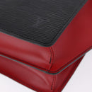 LOUIS VUITTON Epi Bicolor Varenne Hand Bag Black Red M52387 LV Auth 194393-15