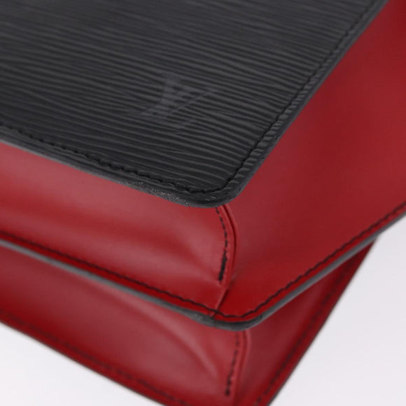 LOUIS VUITTON Epi Bicolor Varenne Hand Bag Black Red M52387 LV Auth 194393