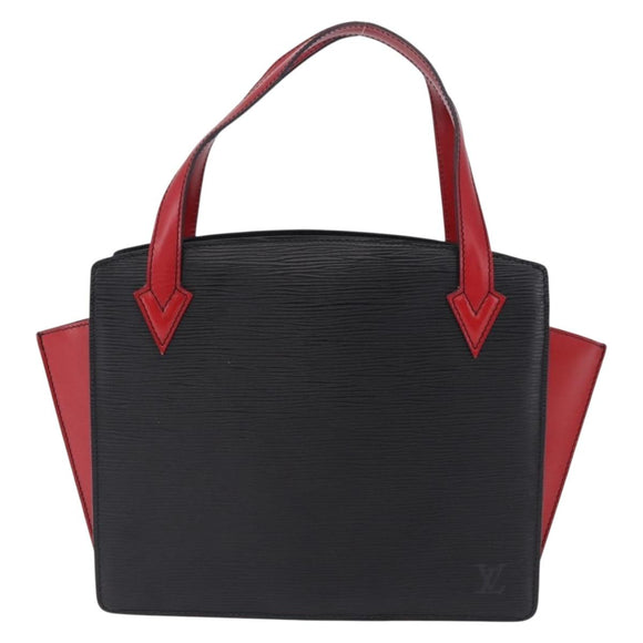 LOUIS VUITTON Epi Bicolor Varenne Hand Bag Black Red M52387 LV Auth 194393