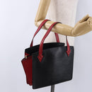 LOUIS VUITTON Epi Bicolor Varenne Hand Bag Black Red M52387 LV Auth 194393-24