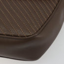 CELINE Shoulder Bag Leather Brown Gold Auth 194395A-10