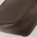 CELINE Shoulder Bag Leather Brown Gold Auth 194395A-13