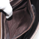 CELINE Shoulder Bag Leather Brown Gold Auth 194395A-21