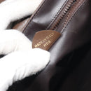 CELINE Shoulder Bag Leather Brown Gold Auth 194395A-22