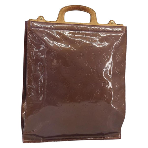 LOUIS VUITTON Monogram Vernis Stanton Hand Bag Viole M91079 LV Auth 194397