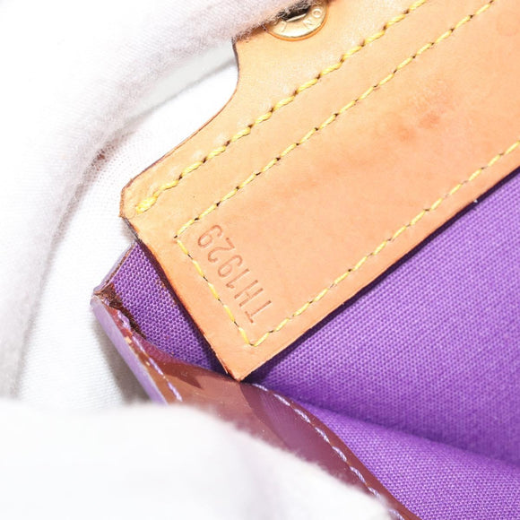 LOUIS VUITTON Monogram Vernis Stanton Hand Bag Viole M91079 LV Auth 194397