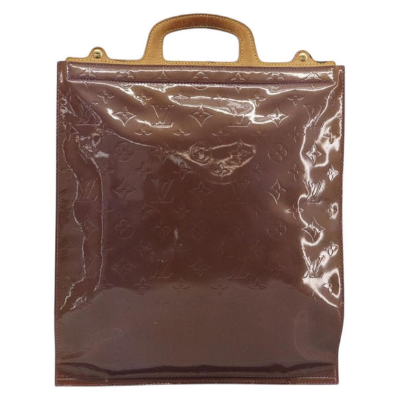 LOUIS VUITTON Monogram Vernis Stanton Hand Bag Viole M91079 LV Auth 194397