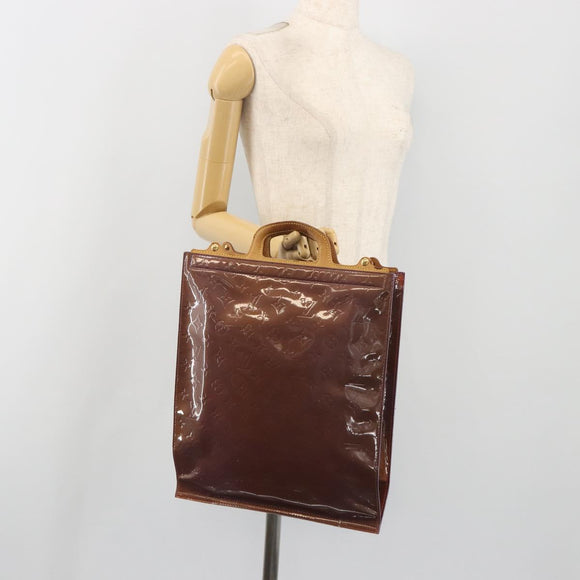 LOUIS VUITTON Monogram Vernis Stanton Hand Bag Viole M91079 LV Auth 194397