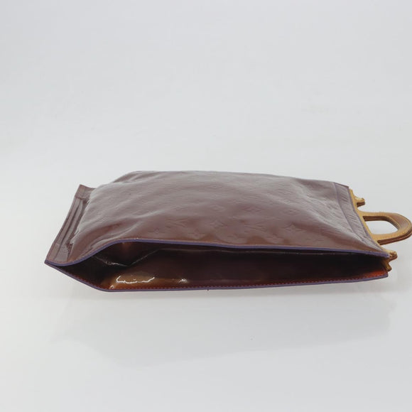 LOUIS VUITTON Monogram Vernis Stanton Hand Bag Viole M91079 LV Auth 194397