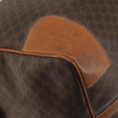 CELINE Macadam Canvas Boston Bag PVC Leather Brown Gold Auth 194398-13