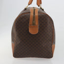 CELINE Macadam Canvas Boston Bag PVC Leather Brown Gold Auth 194398-4
