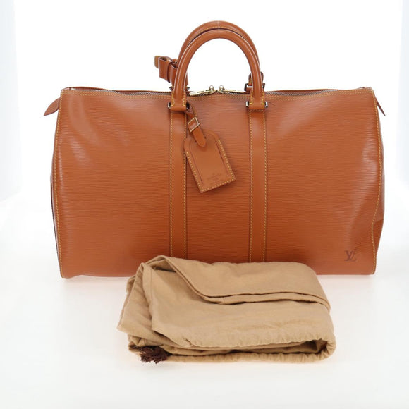 LOUIS VUITTON Epi Keepall 45 Boston Bag Brown M42978 LV Auth 194399SAV