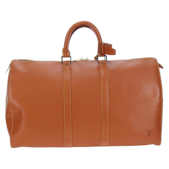 LOUIS VUITTON Epi Keepall 45 Boston Bag Brown M42978 LV Auth 194399SAV