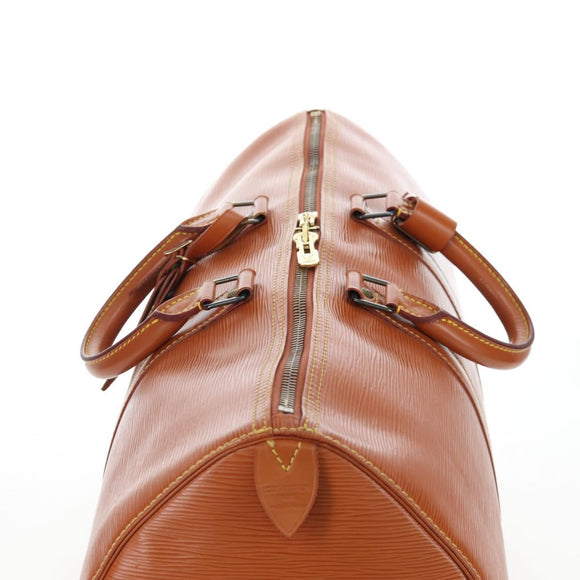 LOUIS VUITTON Epi Keepall 45 Boston Bag Brown M42978 LV Auth 194399SAV