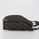 FENDI Zucca Canvas Hand Bag Brown Black Auth 194401-3