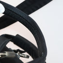PRADA Boston Bag Nylon 2way Black Silver Auth 194402-15