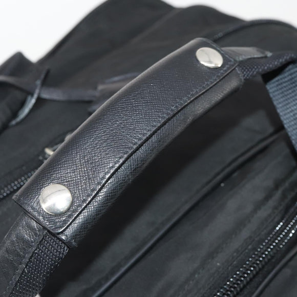 PRADA Boston Bag Nylon 2way Black Silver Auth 194402
