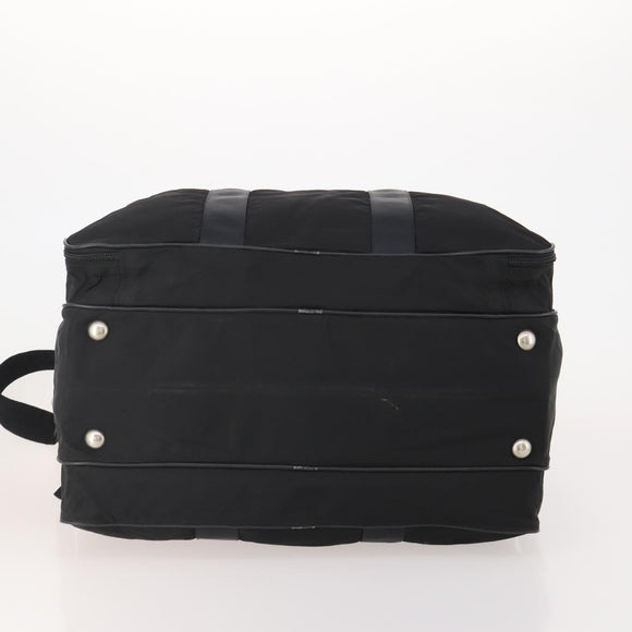 PRADA Boston Bag Nylon 2way Black Silver Auth 194402