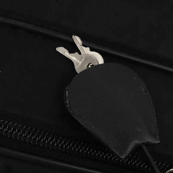 PRADA Boston Bag Nylon 2way Black Silver Auth 194402