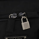 PRADA Boston Bag Nylon 2way Black Silver Auth 194402-22