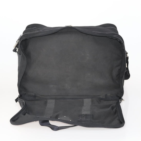 PRADA Boston Bag Nylon 2way Black Silver Auth 194402