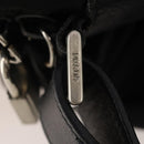 PRADA Boston Bag Nylon 2way Black Silver Auth 194402-27
