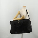 PRADA Boston Bag Nylon 2way Black Silver Auth 194402-28