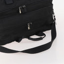 PRADA Boston Bag Nylon 2way Black Silver Auth 194402-7