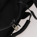 PRADA Boston Bag Nylon 2way Black Silver Auth 194402-8