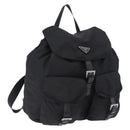 PRADA Backpack Nylon Black Silver Auth 194403-1