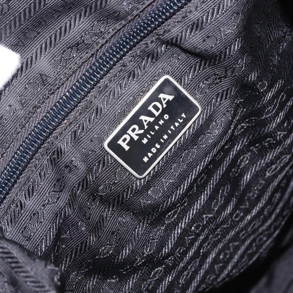 PRADA Backpack Nylon Black Silver Auth 194403