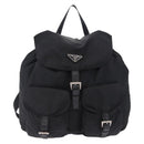 PRADA Backpack Nylon Black Silver Auth 194403-13