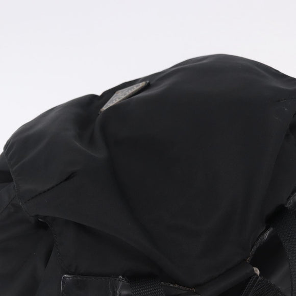 PRADA Backpack Nylon Black Silver Auth 194403