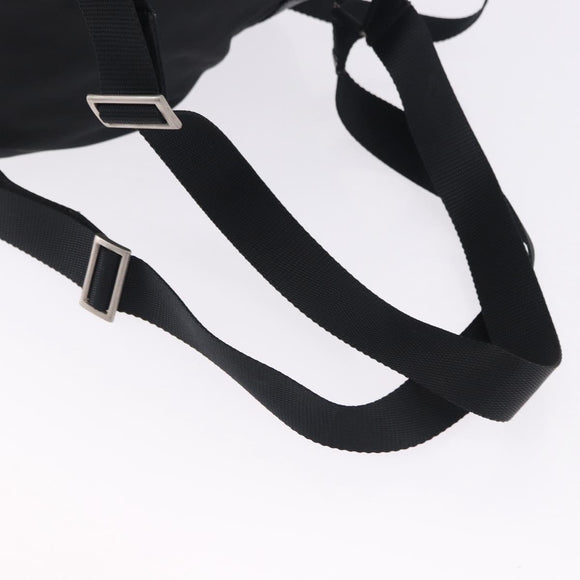 PRADA Backpack Nylon Black Silver Auth 194403