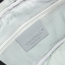 CHANEL Sports Line Choco Bar Chain Bag Cotton Gray Silver CC Auth 194404A-18