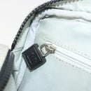 CHANEL Sports Line Choco Bar Chain Bag Cotton Gray Silver CC Auth 194404A-22