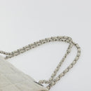 CHANEL Sports Line Choco Bar Chain Bag Cotton Gray Silver CC Auth 194404A-8