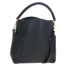 LOUIS VUITTON Monogram Empreinte Bagatelle Bag Black M50072 LV Auth 194405SAV-1