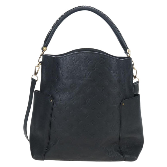LOUIS VUITTON Monogram Empreinte Bagatelle Bag Black M50072 LV Auth 194405SAV