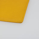 CHANEL Card Case Leather Yellow Gold Tone CC Auth 194407M-15