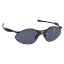 CHANEL Sunglasses Plastic Black Gold Tone CC Auth 194408-1