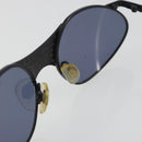 CHANEL Sunglasses Plastic Black Gold Tone CC Auth 194408-12