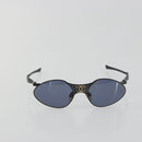 CHANEL Sunglasses Plastic Black Gold Tone CC Auth 194408-2