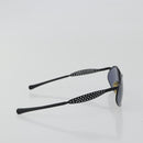 CHANEL Sunglasses Plastic Black Gold Tone CC Auth 194408-5
