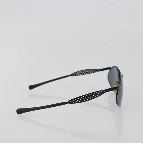 CHANEL Sunglasses Plastic Black Gold Tone CC Auth 194408