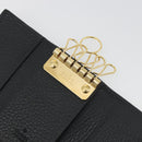 GUCCI GG Marmont Key Case Leather Black Gold Tone 456118 Auth 194409A-9