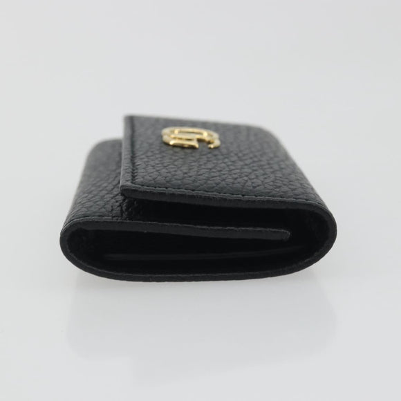 GUCCI GG Marmont Key Case Leather Black Gold Tone 456118 Auth 194409A