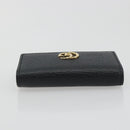 GUCCI GG Marmont Key Case Leather Black Gold Tone 456118 Auth 194409A-5